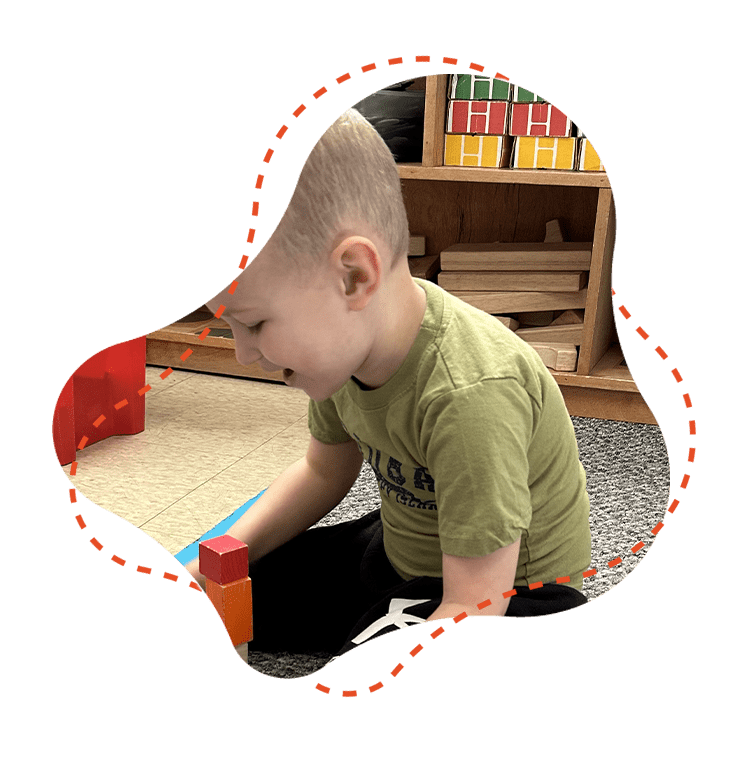 A little boy playing