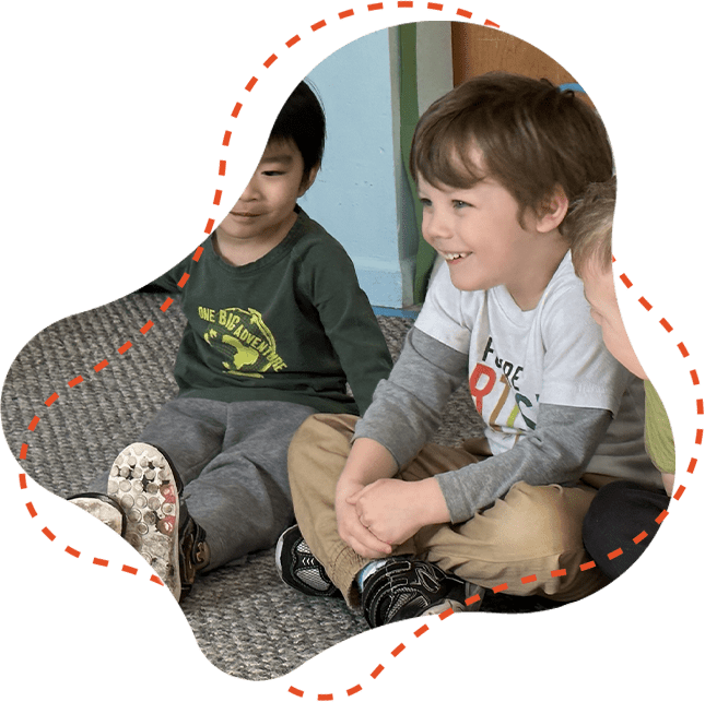 Kids talking together